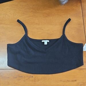Bar III Black Ribbed Camisole